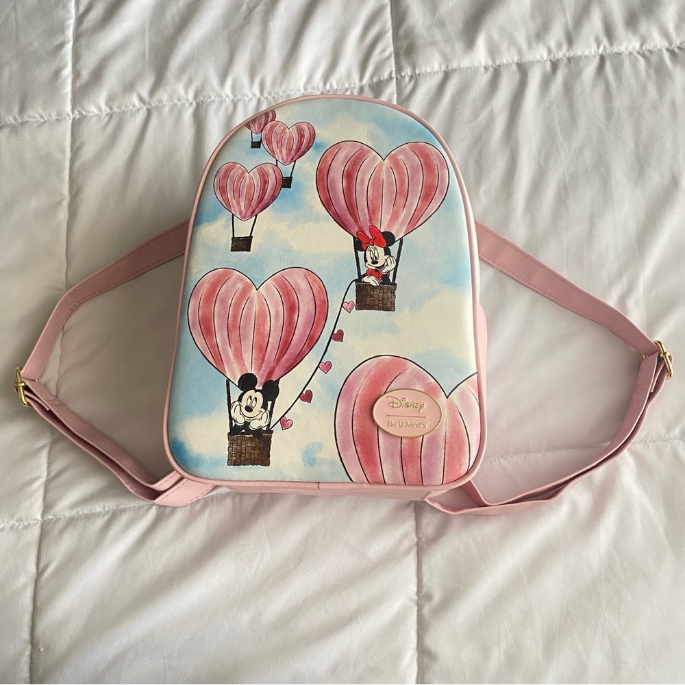 Her Universe Disney Valentines Hot Air Balloon Backpack